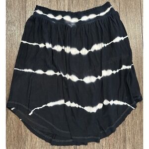 Victoria Secret black Tie Dye‎ Skirt lined modal blend ribbed knit sz S GUC